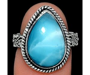 Larimar (Dominican Republic) Ring size-7 EXR01672 R-1067, 11x16 mm