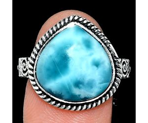 Larimar (Dominican Republic) Ring size-10 EXR01673 R-1067, 15x15 mm