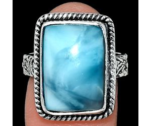 Larimar (Dominican Republic) Ring size-7 EXR01682 R-1067, 11x16 mm