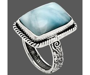 Larimar (Dominican Republic) Ring size-7 EXR01682 R-1067, 11x16 mm