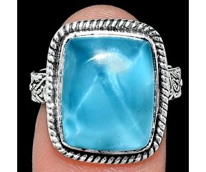 Larimar (Dominican Republic) Ring size-7 EXR01683 R-1067, 12x15 mm