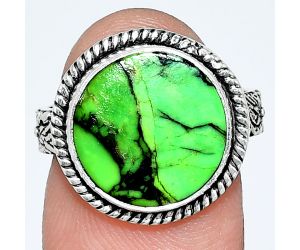 Green Matrix Turquoise Ring size-7 EXR01688 R-1067, 13x13 mm