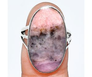 Rhodonite Ring size-7 EXR01740 R-1003, 13x23 mm