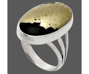 Apache Gold Healer's Gold Ring size-8 EXR01757 R-1003, 13x21 mm