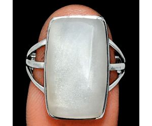 Srilankan Moonstone Ring size-7 EXR01849 R-1003, 11x18 mm