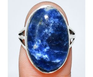 Sodalite Ring size-7 EXR01852 R-1003, 13x21 mm