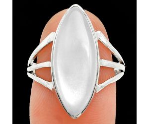 Srilankan Moonstone Ring size-8 EXR01871 R-1003, 9x21 mm