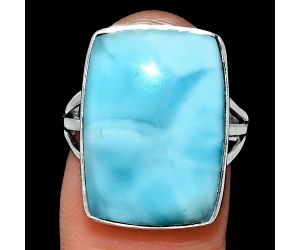 Larimar (Dominican Republic) Ring size-7 EXR01873 R-1003, 14x20 mm