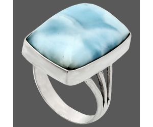 Larimar (Dominican Republic) Ring size-7 EXR01873 R-1003, 14x20 mm