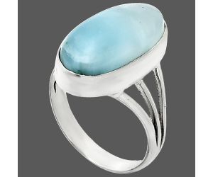 Larimar (Dominican Republic) Ring size-9 EXR01875 R-1003, 10x19 mm