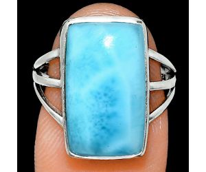 Larimar (Dominican Republic) Ring size-7 EXR01877 R-1003, 10x17 mm