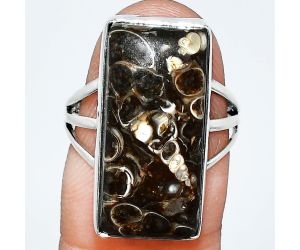 Turtella Jasper Ring size-7 EXR01884 R-1003, 10x22 mm