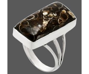 Turtella Jasper Ring size-7 EXR01884 R-1003, 10x22 mm