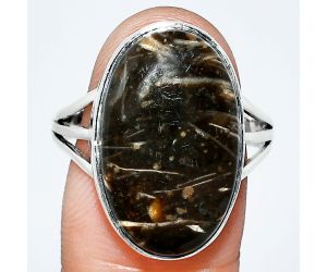 Bat Cave Jasper Ring size-10 EXR01885 R-1003, 13x21 mm