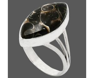 Turtella Jasper Ring size-9 EXR01892 R-1003, 11x21 mm