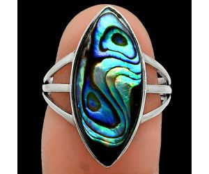 Abalone Shell Ring size-7 EXR01903 R-1003, 10x22 mm