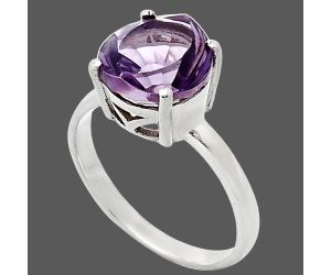 African Amethyst Ring size-8 EXR01904 R-1019, 10x10 mm