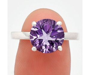 African Amethyst Ring size-9.5 EXR01905 R-1019, 10x10 mm