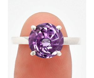 African Amethyst Ring size-9 EXR01906 R-1019, 10x10 mm