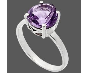 African Amethyst Ring size-9 EXR01906 R-1019, 10x10 mm