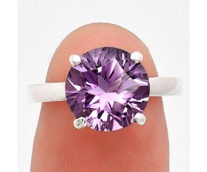 African Amethyst Ring size-7 EXR01907 R-1019, 10x10 mm