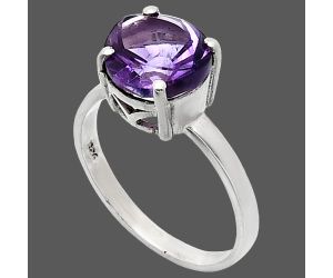 African Amethyst Ring size-9 EXR01911 R-1019, 10x10 mm