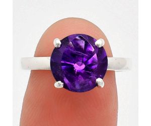 African Amethyst Ring size-8 EXR01912 R-1019, 10x10 mm