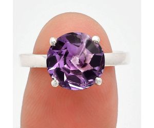 African Amethyst Ring size-8 EXR01913 R-1019, 10x10 mm