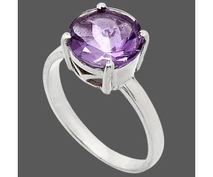 African Amethyst Ring size-8 EXR01913 R-1019, 10x10 mm