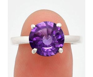 African Amethyst Ring size-9.5 EXR01914 R-1019, 10x10 mm