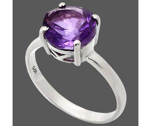 African Amethyst Ring size-9.5 EXR01914 R-1019, 10x10 mm