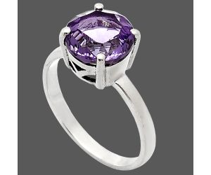 African Amethyst Ring size-9 EXR01915 R-1019, 10x10 mm