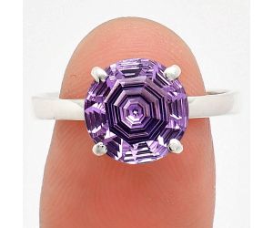 African Amethyst Ring size-9 EXR01916 R-1019, 10x10 mm