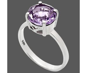 African Amethyst Ring size-9 EXR01916 R-1019, 10x10 mm