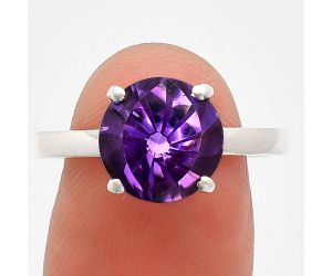 African Amethyst Ring size-9 EXR01917 R-1019, 10x10 mm