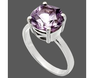 African Amethyst Ring size-7.5 EXR01919 R-1019, 10x10 mm