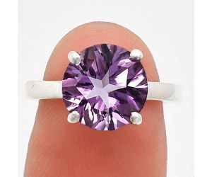 African Amethyst Ring size-7 EXR01920 R-1019, 10x10 mm