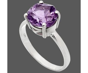 African Amethyst Ring size-9.5 EXR01922 R-1019, 10x10 mm