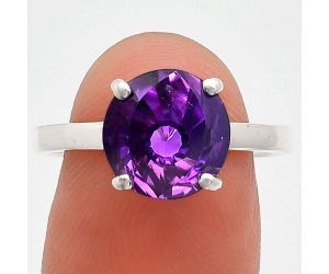 African Amethyst Ring size-9 EXR01923 R-1019, 10x10 mm