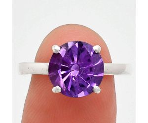 African Amethyst Ring size-9 EXR01924 R-1019, 10x10 mm