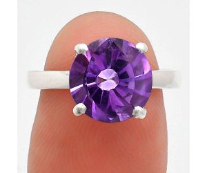 African Amethyst Ring size-7 EXR01925 R-1019, 10x10 mm