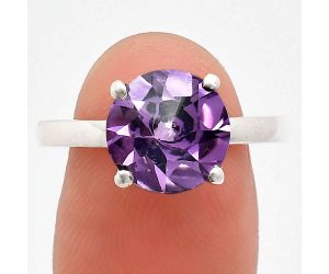 African Amethyst Ring size-9.5 EXR01926 R-1019, 10x10 mm