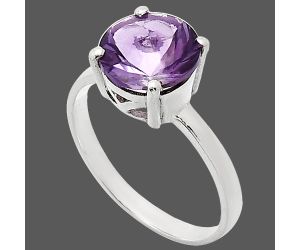 African Amethyst Ring size-9.5 EXR01926 R-1019, 10x10 mm