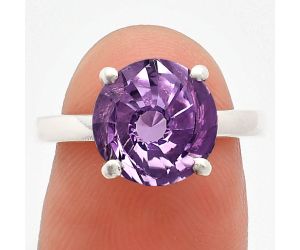 African Amethyst Ring size-7 EXR01928 R-1019, 10x10 mm