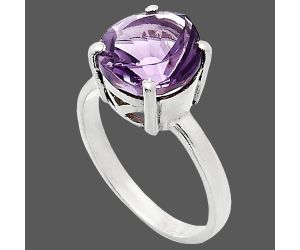 African Amethyst Ring size-7 EXR01928 R-1019, 10x10 mm