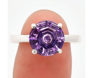 African Amethyst Ring size-9.5 EXR01930 R-1019, 10x10 mm