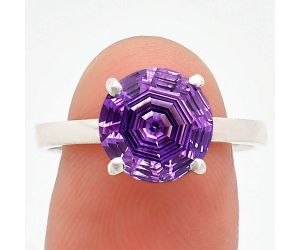 African Amethyst Ring size-9 EXR01931 R-1019, 10x10 mm