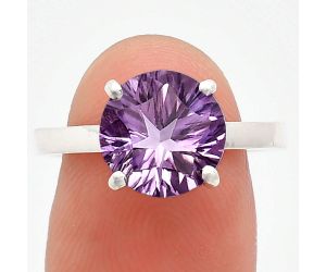 African Amethyst Ring size-9 EXR01932 R-1019, 10x10 mm