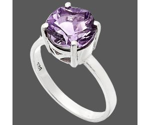 African Amethyst Ring size-9 EXR01932 R-1019, 10x10 mm