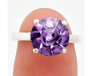 African Amethyst Ring size-7 EXR01933 R-1019, 10x10 mm